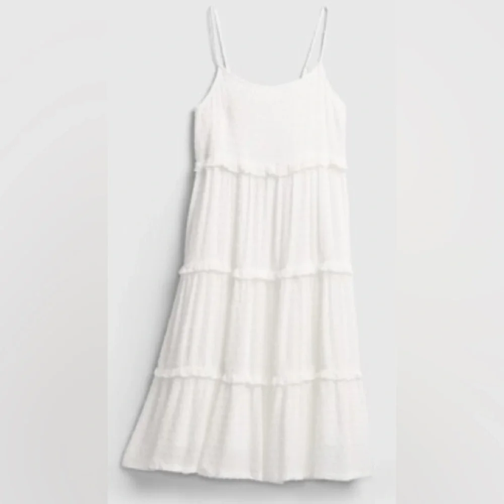 NWT GAP Teen White Tiered Midi Dress XL (12)